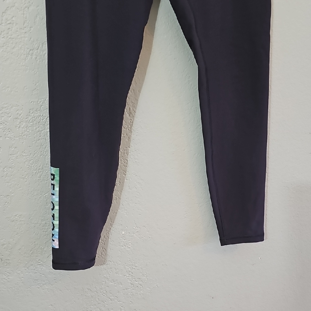 Peloton Dark Blueish Gray 25" Leggings With Logo On Lower Leg Women Medium - Picture 3 of 7